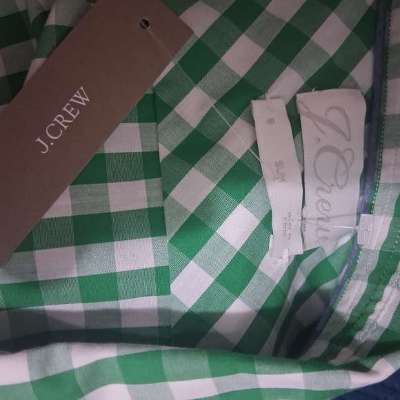 J. Crew Green and White Checkered Shirt - Picture 3 of 4